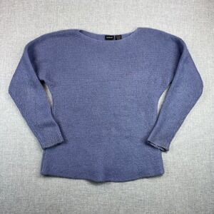 Vintage 90s Indeed Womens Medium Mohair Blend Sweater Lavender Fuzzy Knit Cozy
